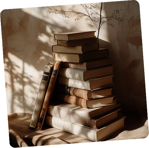 Two books representing professional book writing